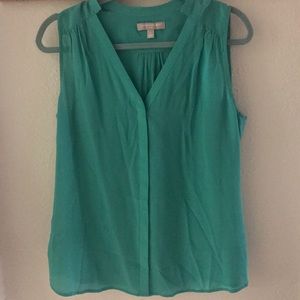 Banana republic silk teal blouse size large